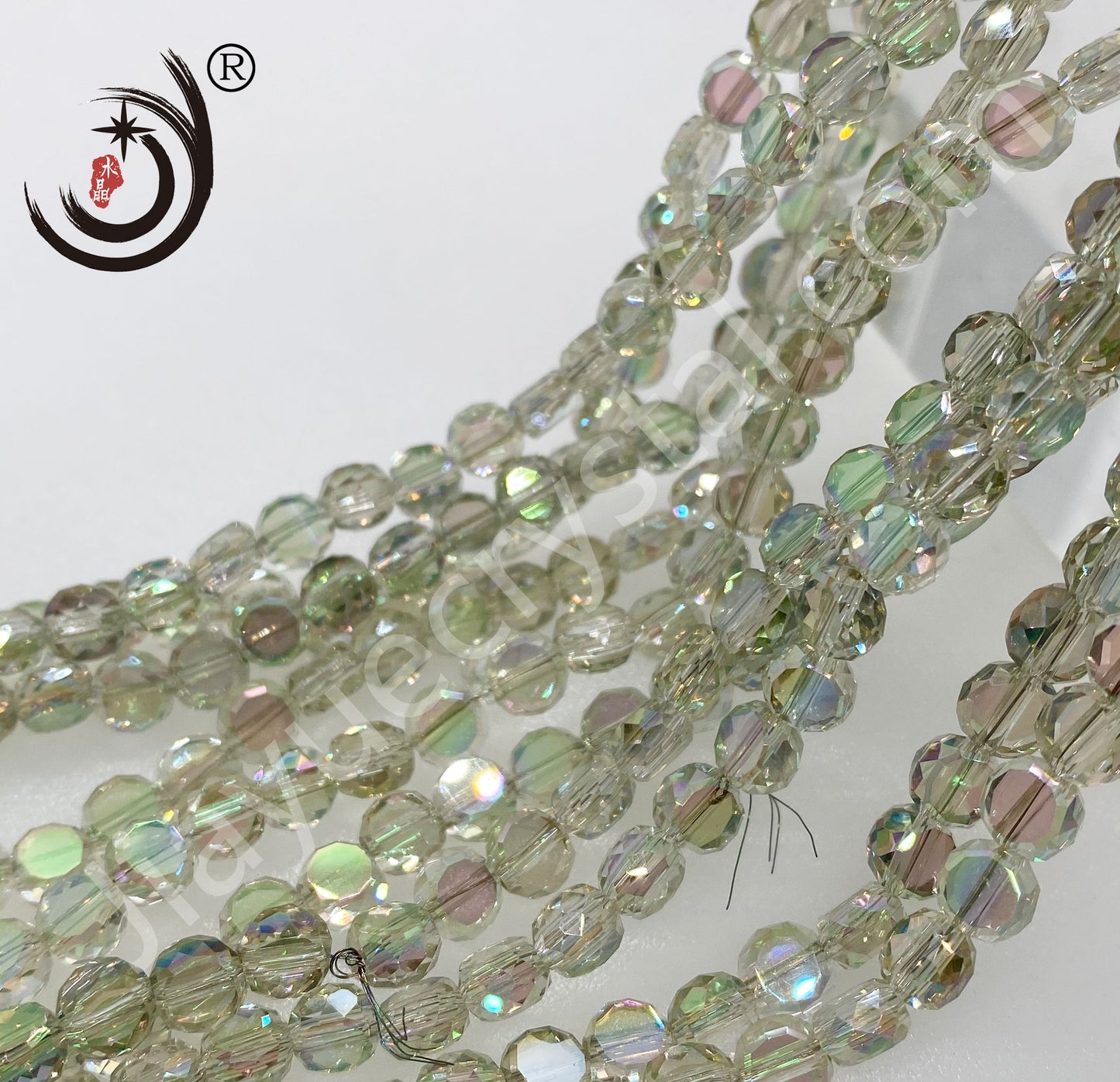 6MM/8MM Round Sheet Glass Crystal Beads Wholesale For DIY Jewelry (10099)