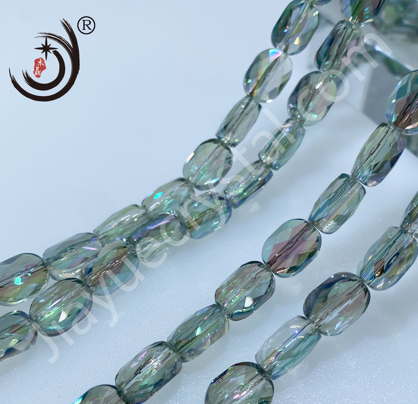 8X11MM Grid Ellipse Shape Glass Crystal Beads Wholesale For DIY Jewelry (19000)