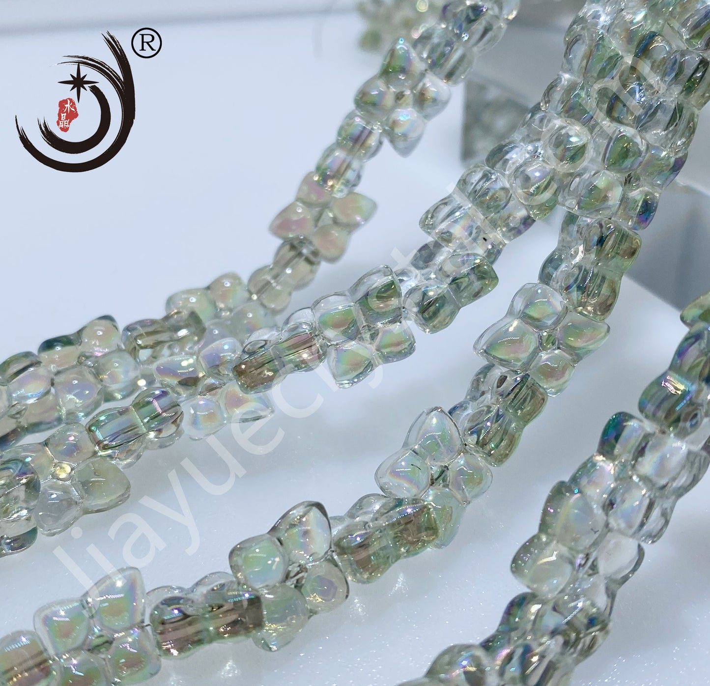 12MM Four Leaf Clover Crystal Glass Beads Whole Sale For DIY Jewelry (16000)