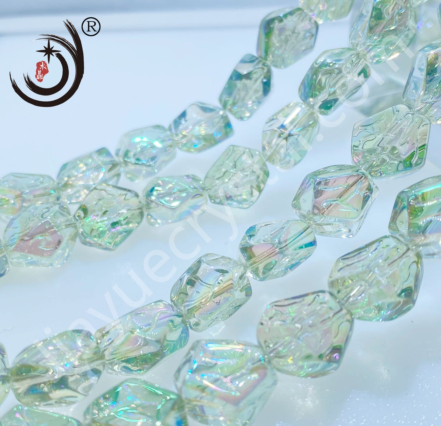 Stone Shape Crystal Glass Beads Whole Sale For DIY Jewelry (30024)