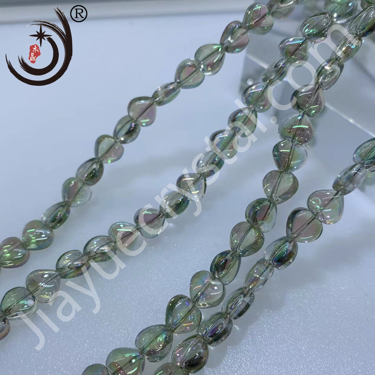 6/8/10MM Smooth Heart Glass Crystal Beads Wholesale For DIY Jewelry (18000)