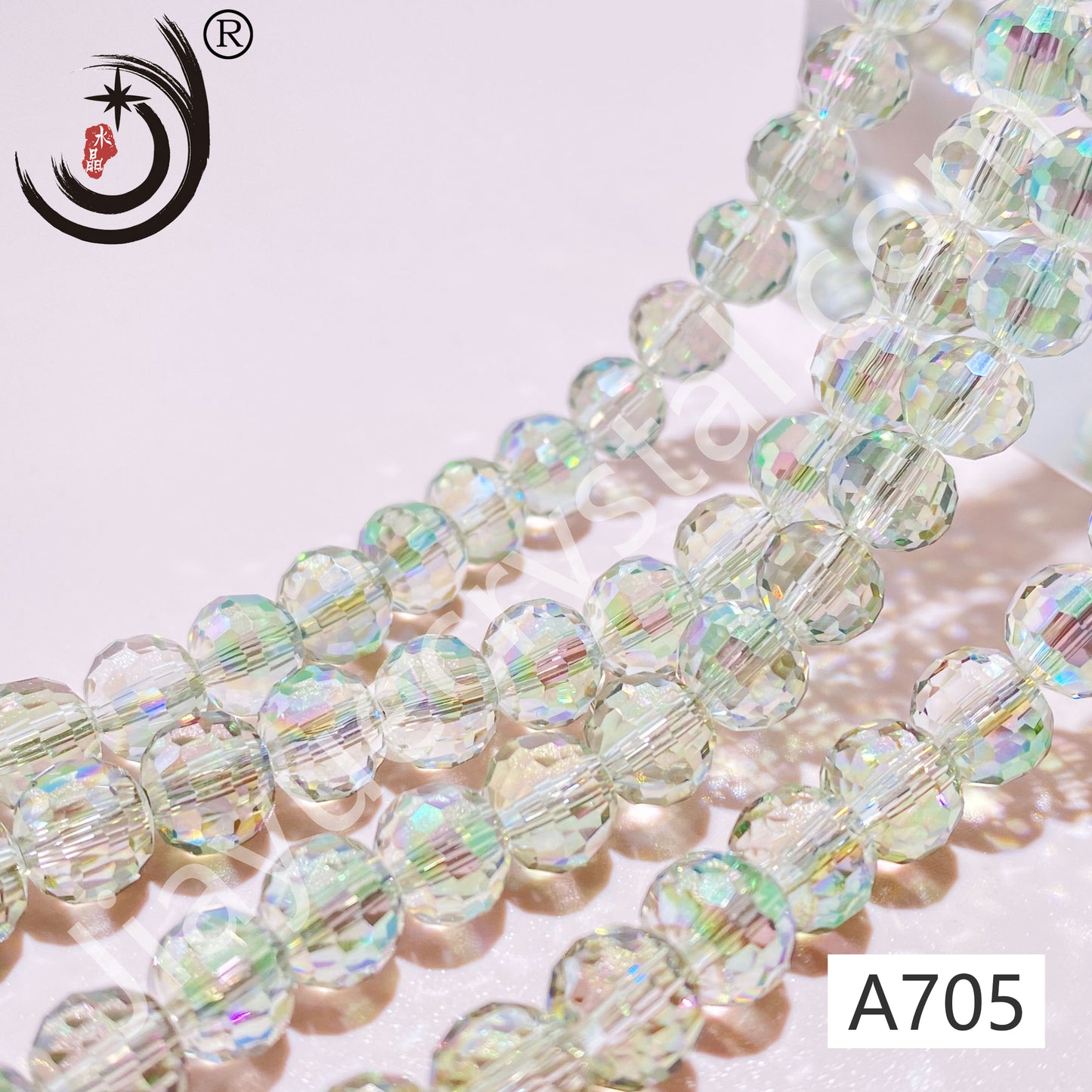  6MM 96 Faceted Round Crystal Glass Beads disco ball Wholesale For DIY Jewelry（10090）