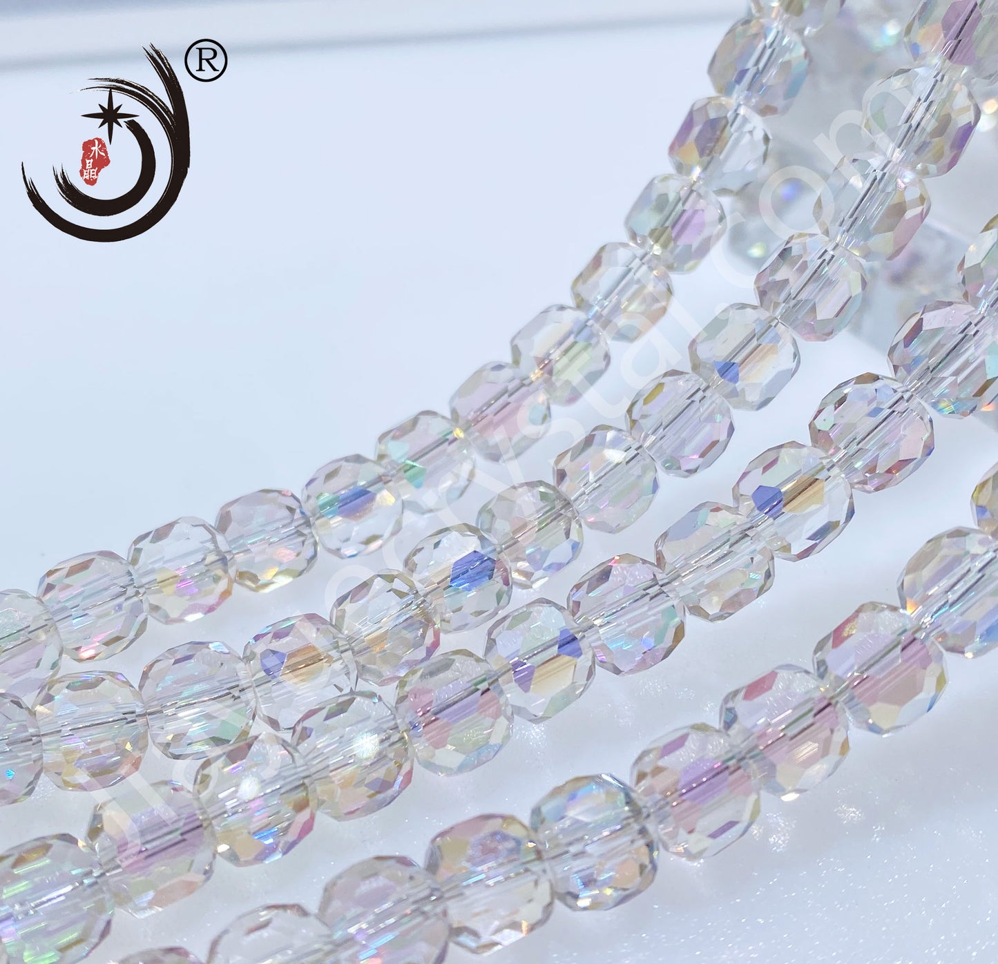 8MM Cylinder Crystal Glass Beads Whole Sale For Jewelry (10138)