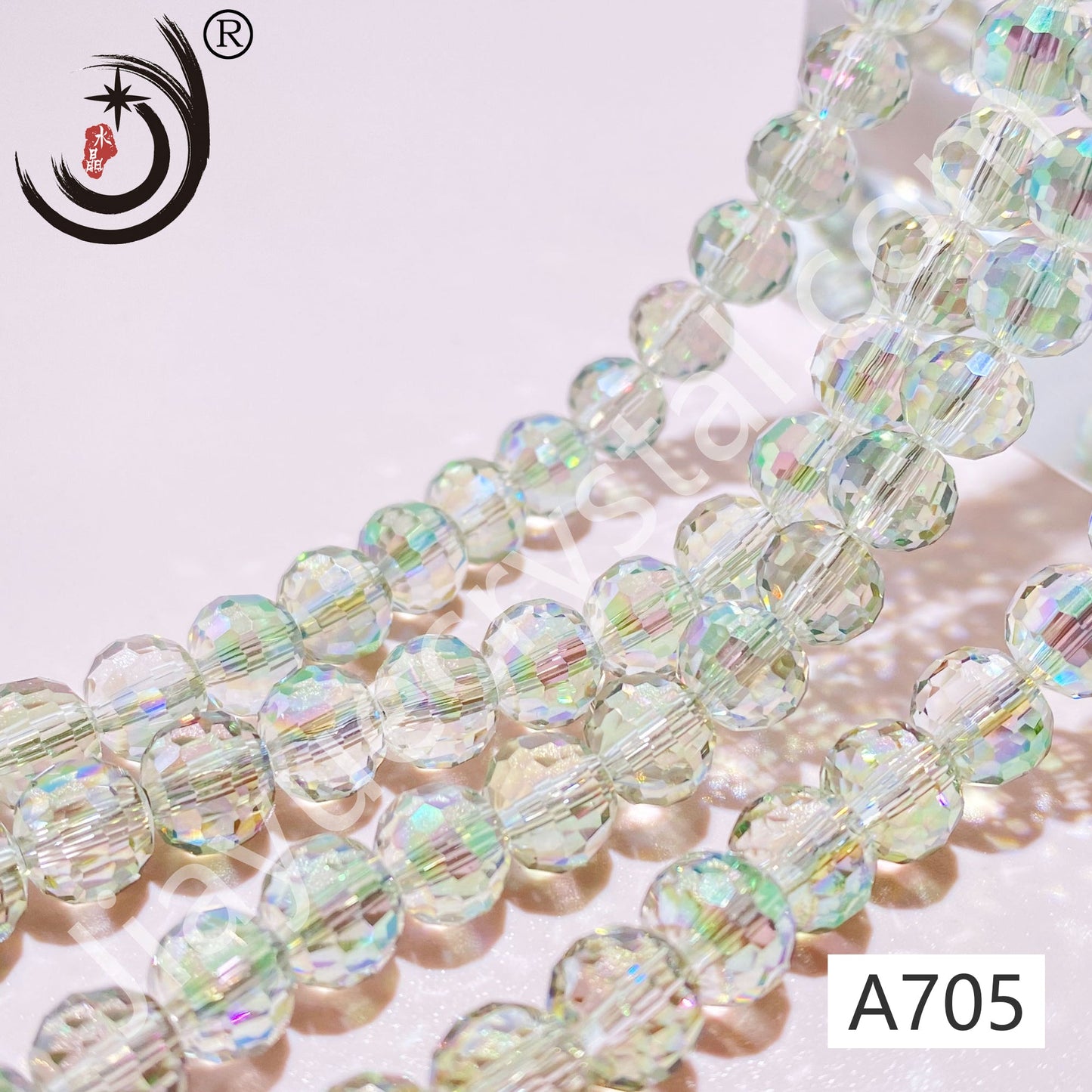 8MM 96 Faceted Round Crystal Glass Beads disco ball Wholesale For DIY Jewelry（10093）