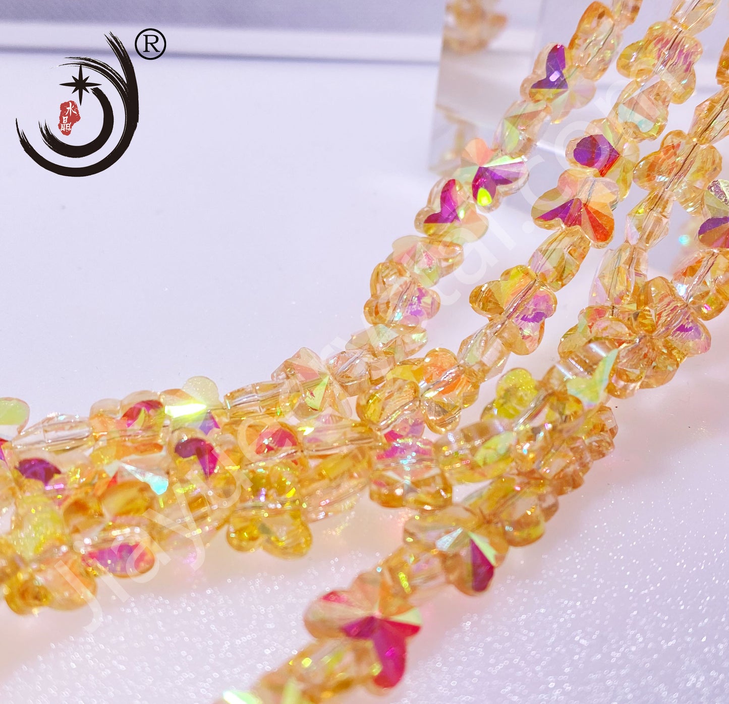 10MM/14MM Butterfly Beads Glass Crystal Beads Wholesale For DIY Jewelry(50034)