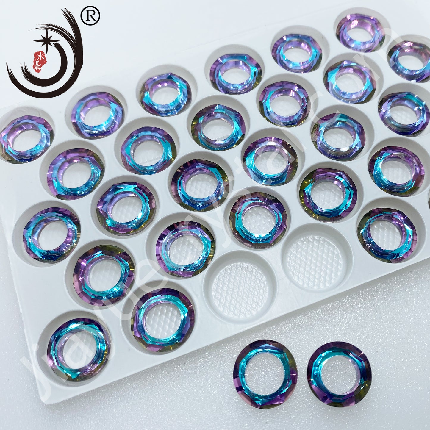 10MM Angel Ring  Glass Crystal  Ring Wholesale For DIY Jewelry （42000）