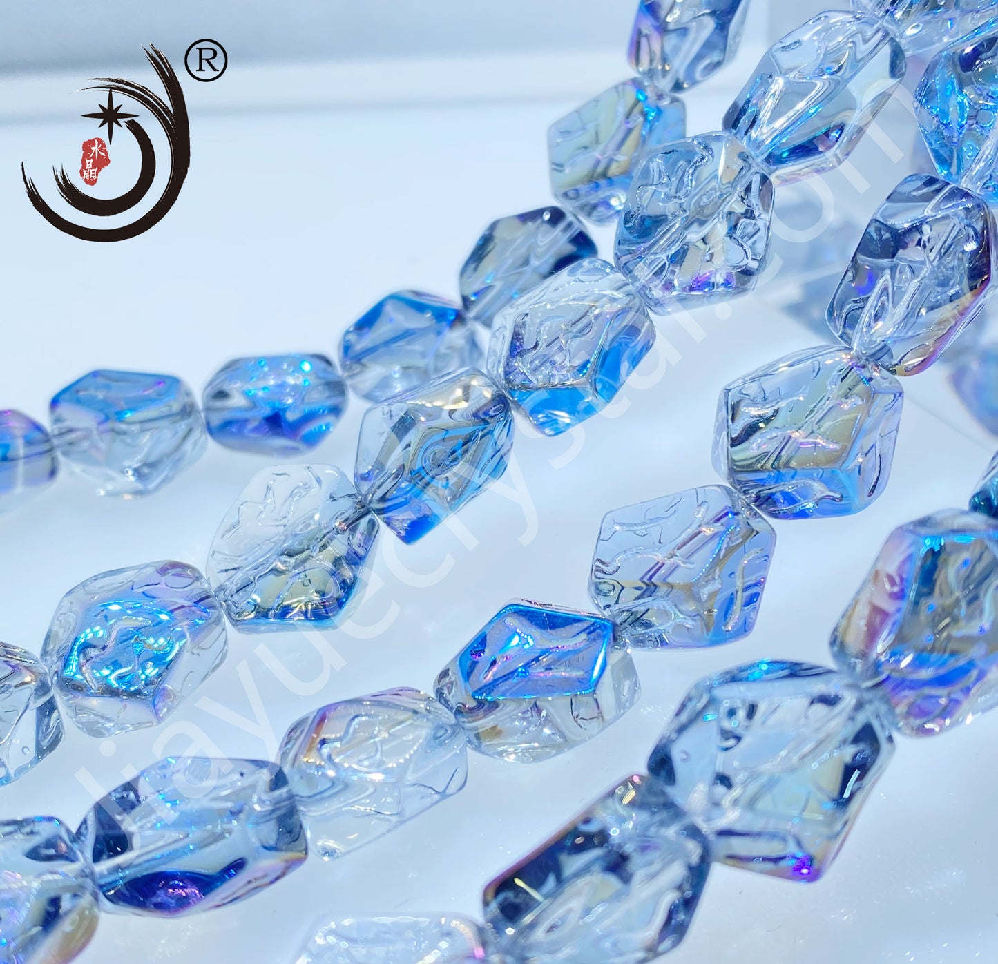 Stone Shape Crystal Glass Beads Whole Sale For DIY Jewelry (30024)