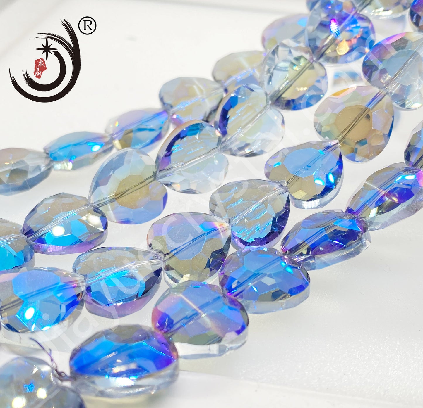 16MM/32MM Faceted Heart Shape Glass Crystal Beads Wholesale For DIY Jewelry (19500)