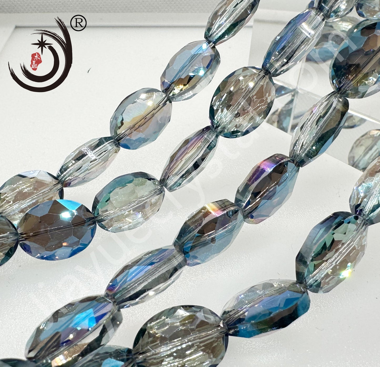 16X20MM Faceted Oval Crystal Glass Beads Whole Sale For DIY Jewelry (50063)