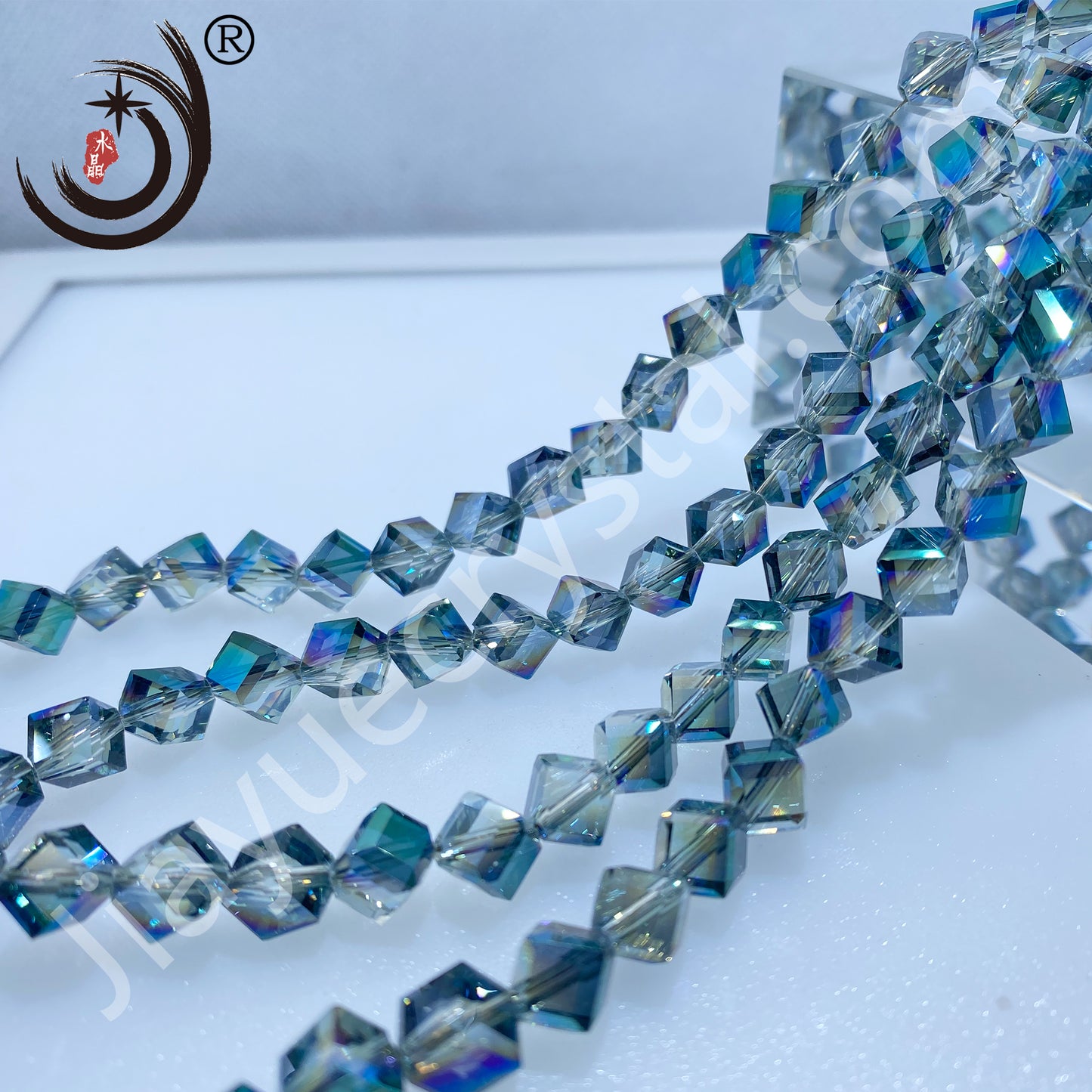 8MM Diagonal square Beads Glass Crystal Beads Wholesale For DIY Jewelry （10036）