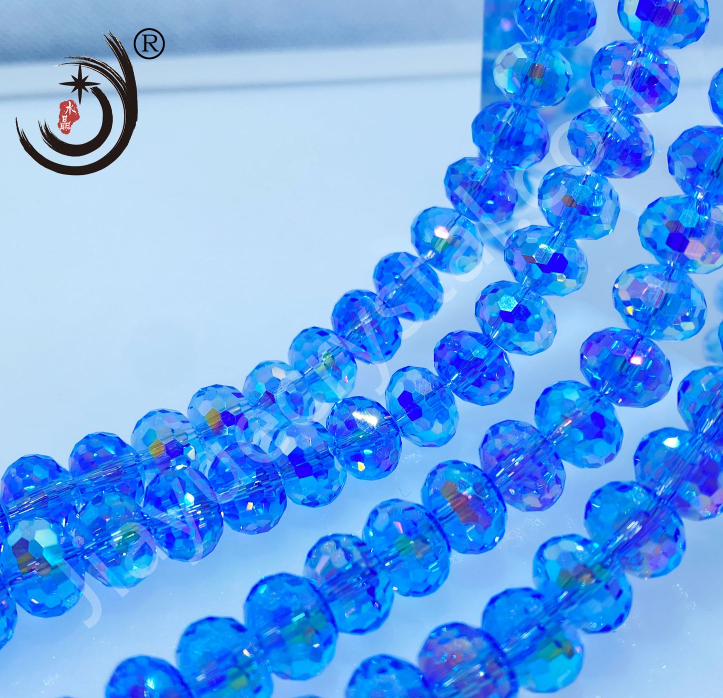 8MM 96 Faceted Rondelle Crystal Glass Beads Wholesale For DIY Jewelry (15500)