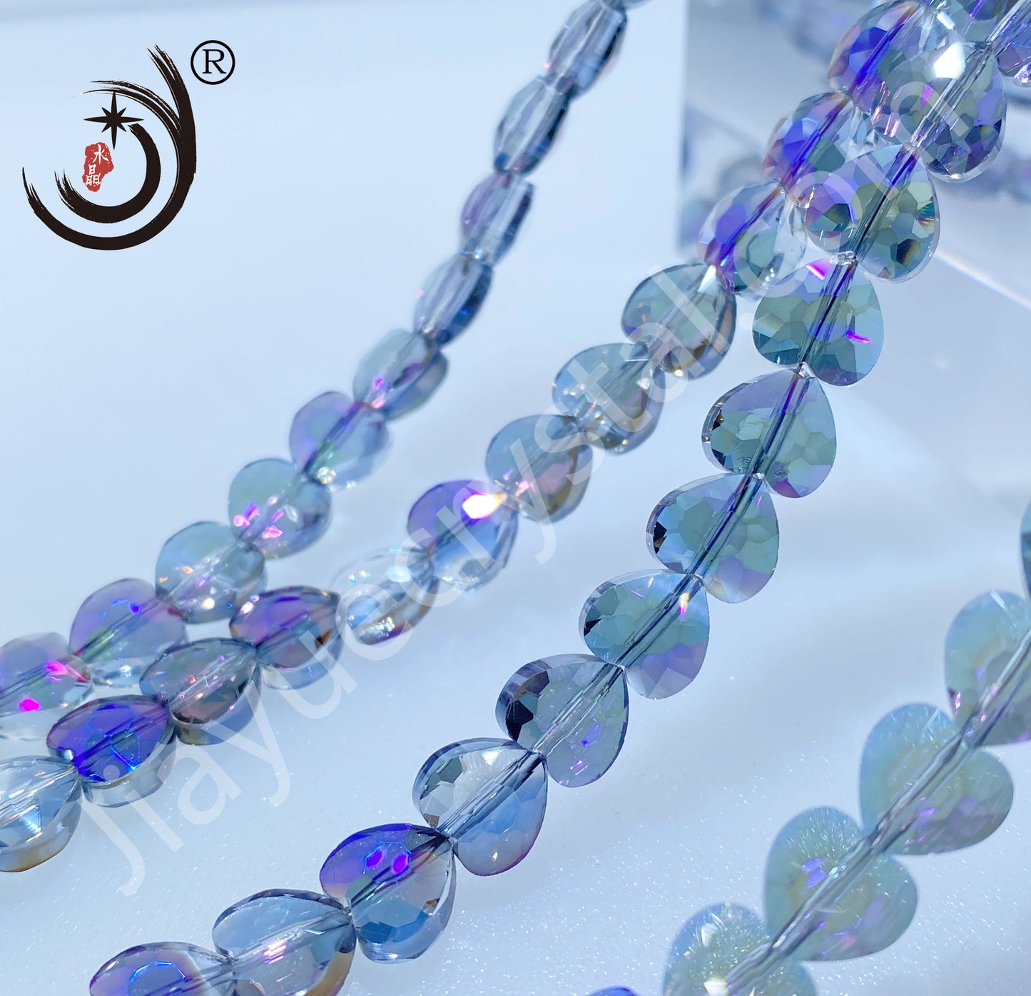 8MM/10MM Faceted Heart Shape Glass Crystal Beads Wholesale For DIY Jewelry (50048)