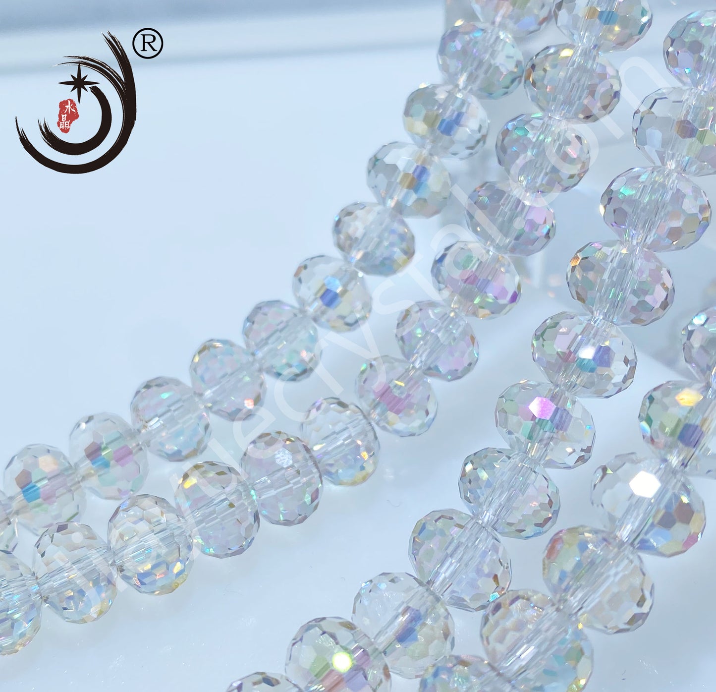 8MM 96 Faceted Rondelle Crystal Glass Beads Wholesale For DIY Jewelry (15500)