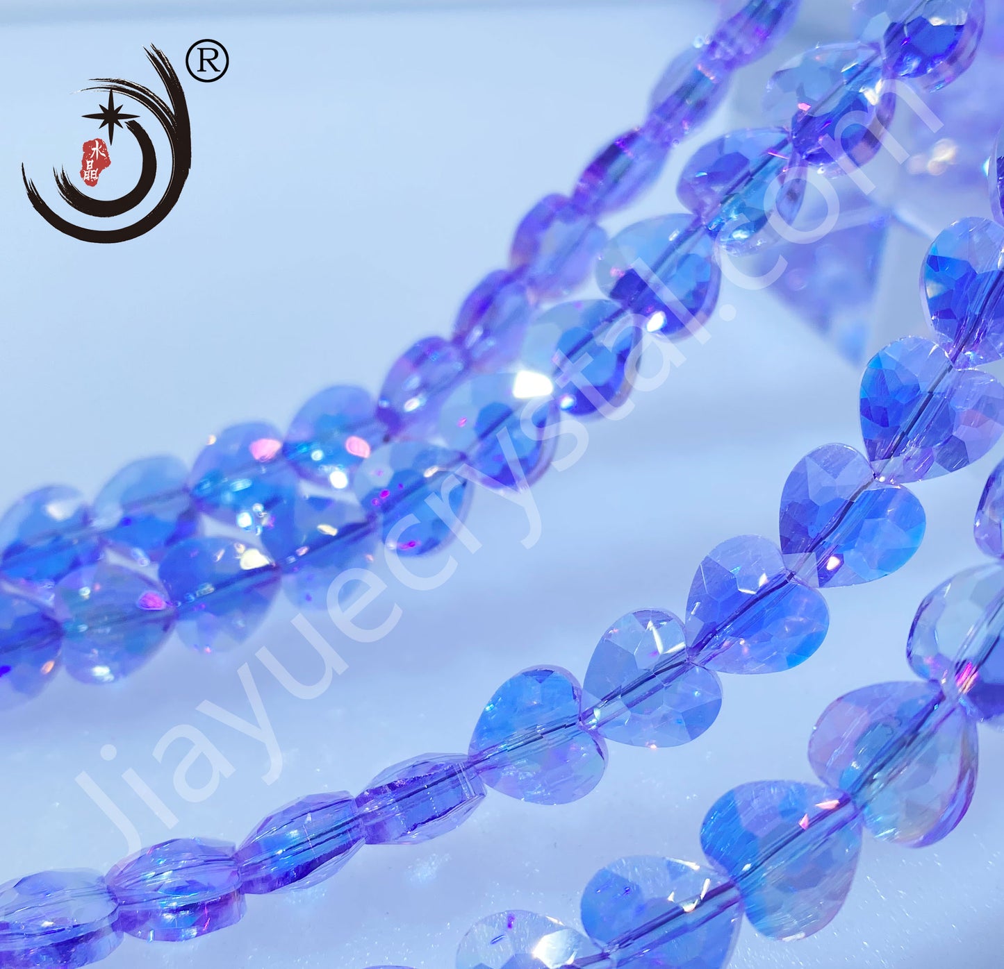 8MM/10MM Faceted Heart Shape Glass Crystal Beads Wholesale For DIY Jewelry (50048)