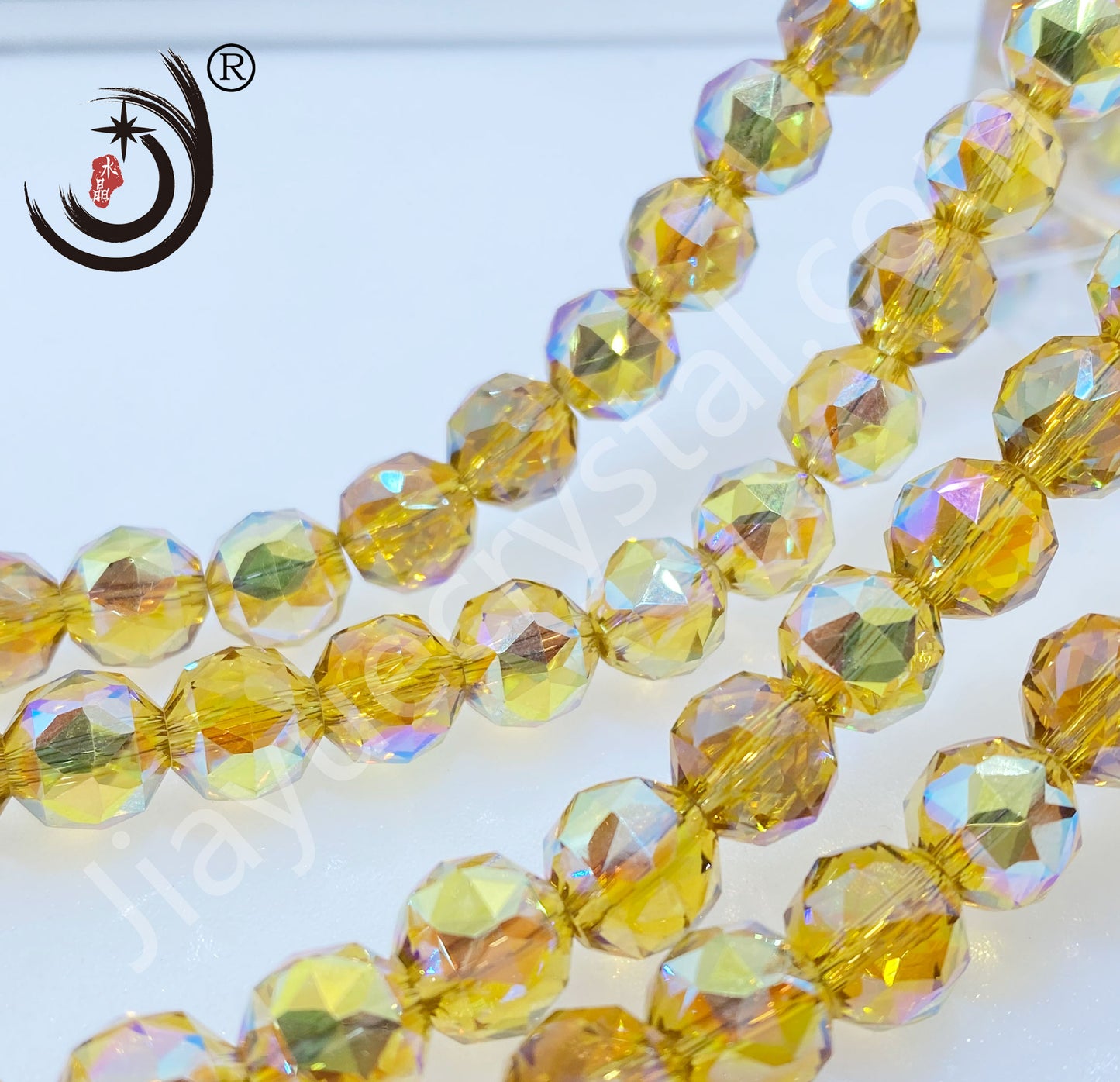 8MM Flower Ball  Beads Glass Crystal  Beads Wholesale For DIY Jewelry （10162）