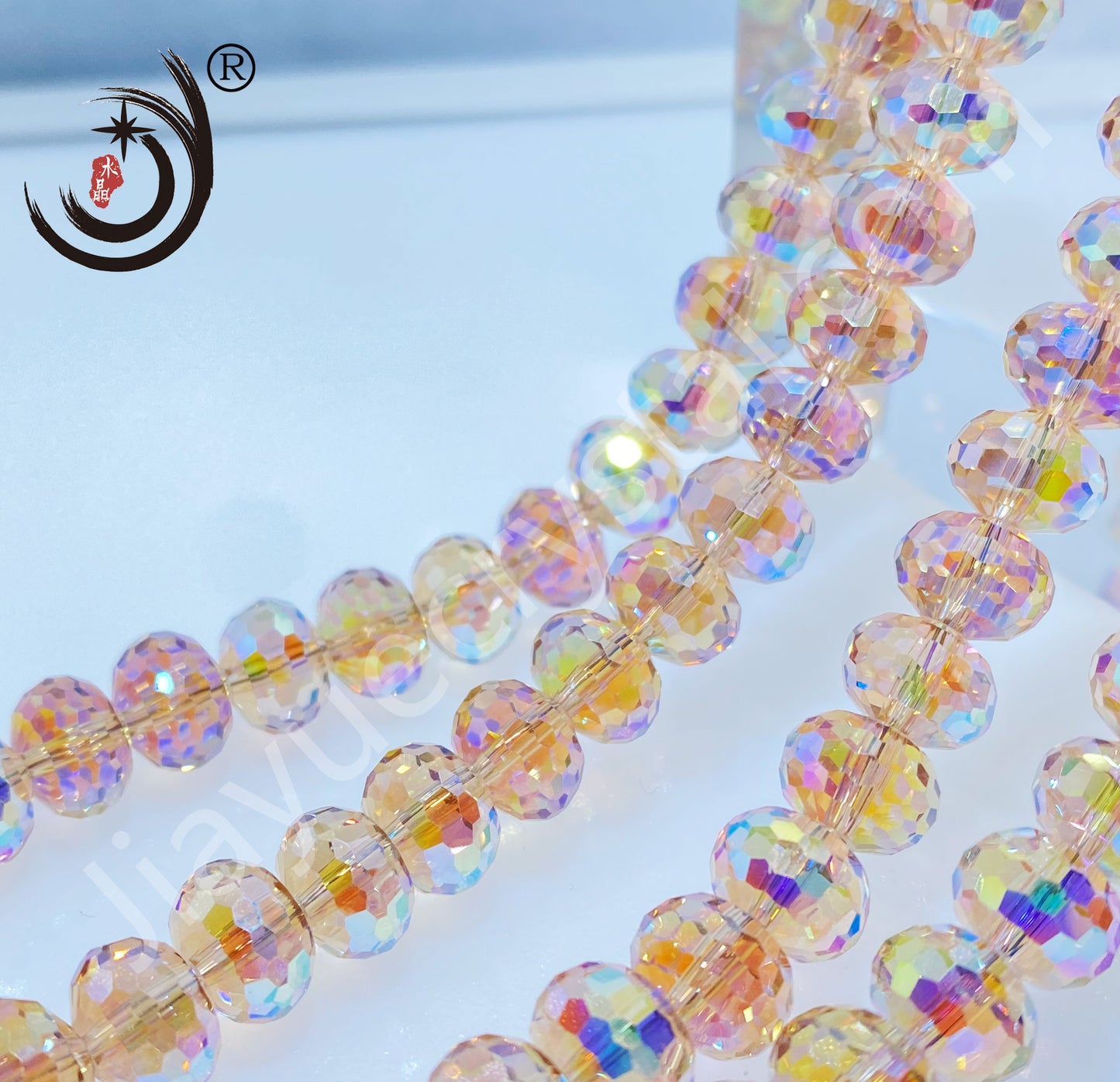 8MM 96 Faceted Rondelle Crystal Glass Beads Wholesale For DIY Jewelry (15500)