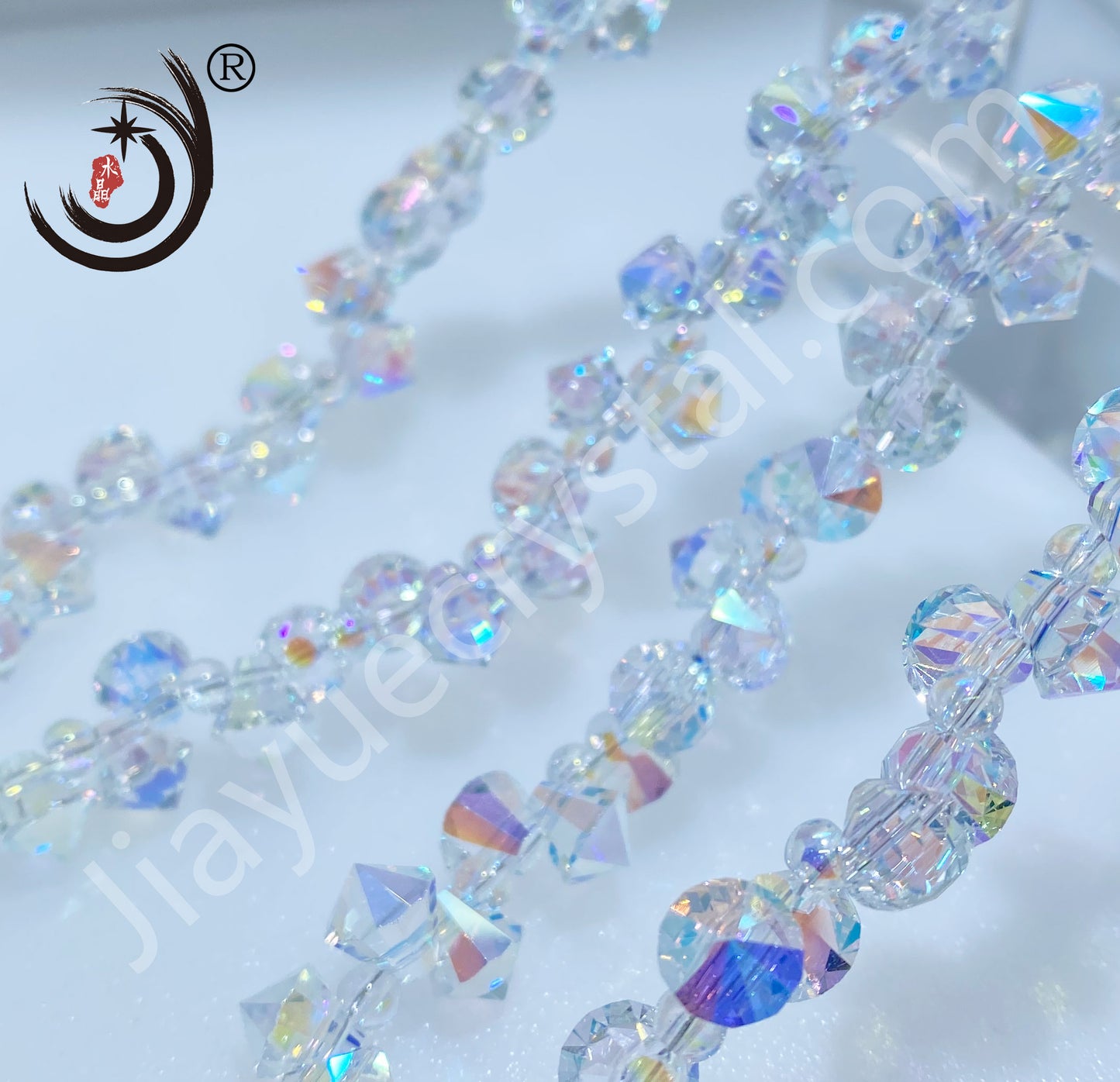 8MM Pointed Corner Glass Crystal Beads Wholesale For DIY Jewelry (19300)