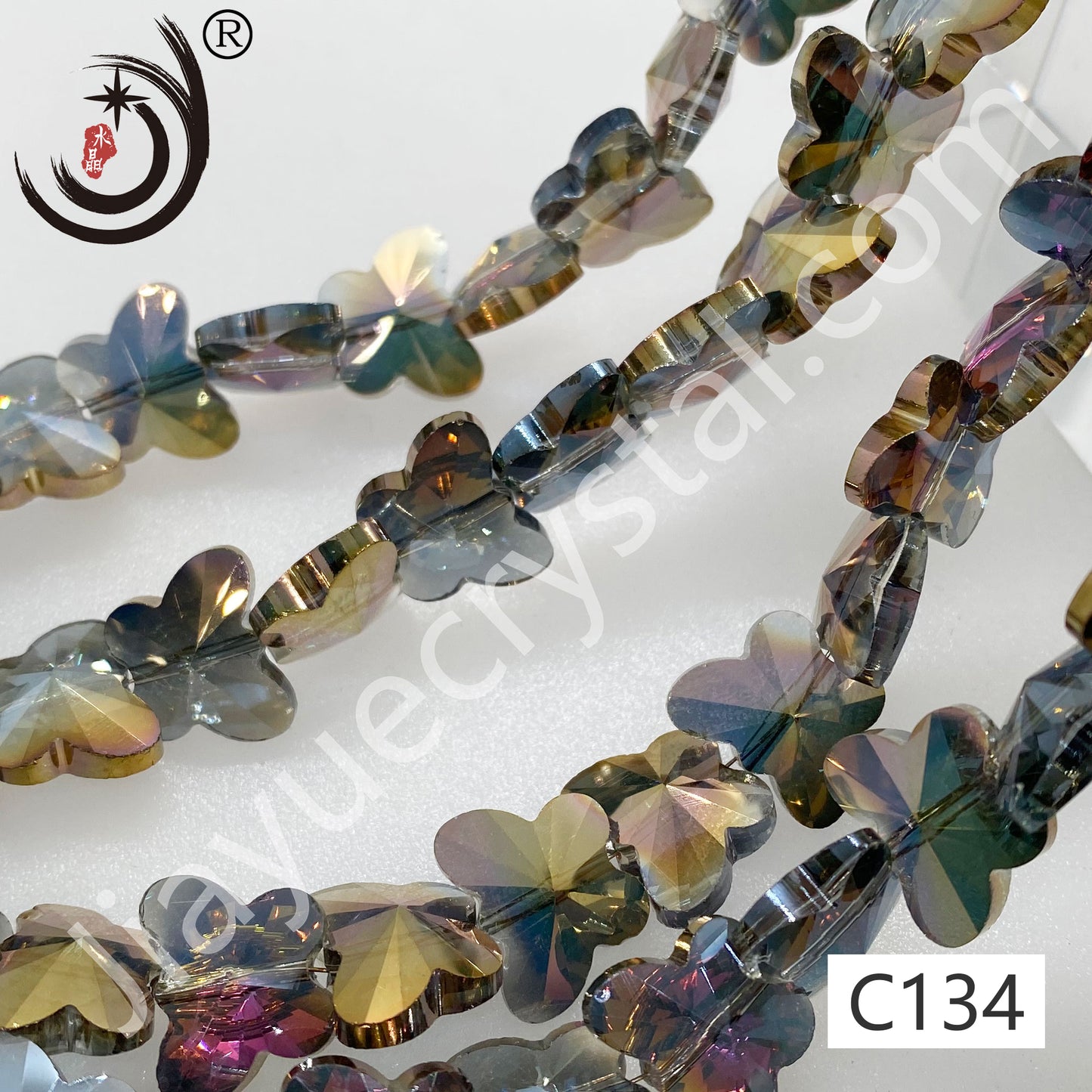 10MM/14MM Butterfly Beads Glass Crystal Beads Wholesale For DIY Jewelry(50034)