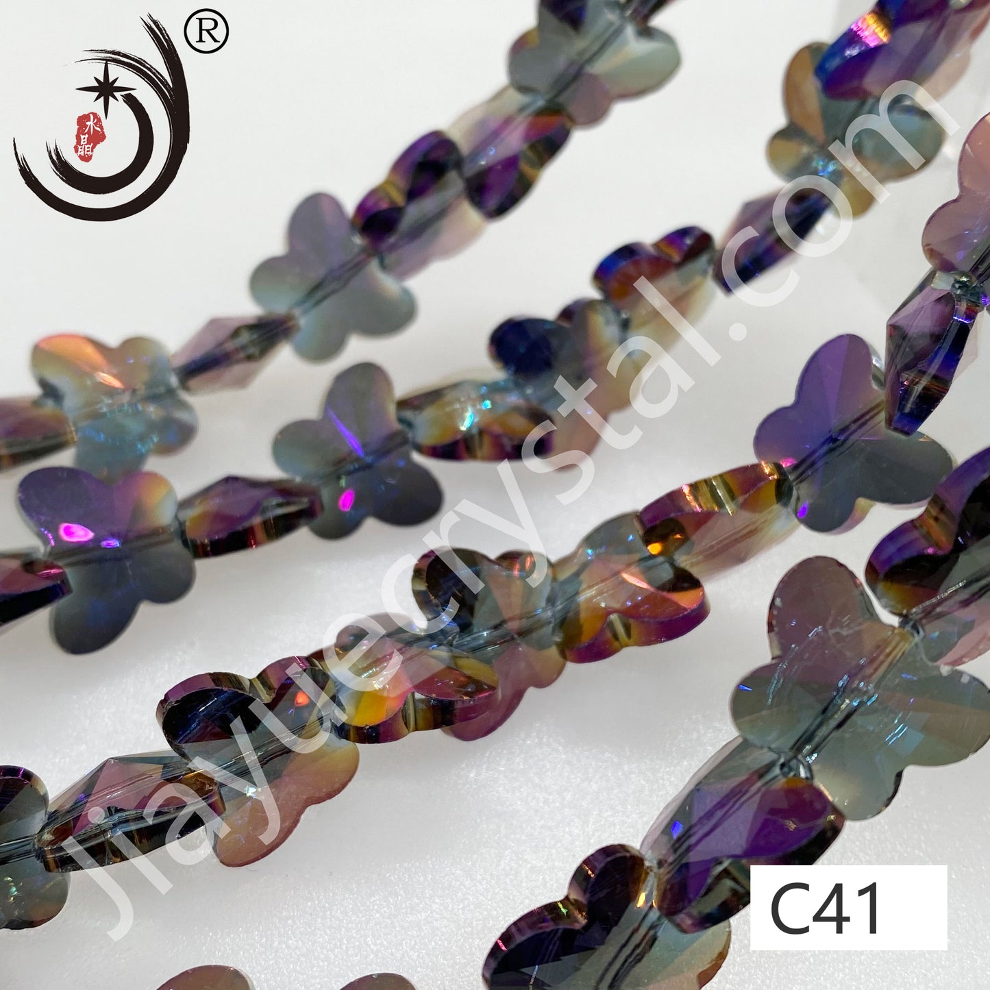 10MM/14MM Butterfly Beads Glass Crystal Beads Wholesale For DIY Jewelry(50034)