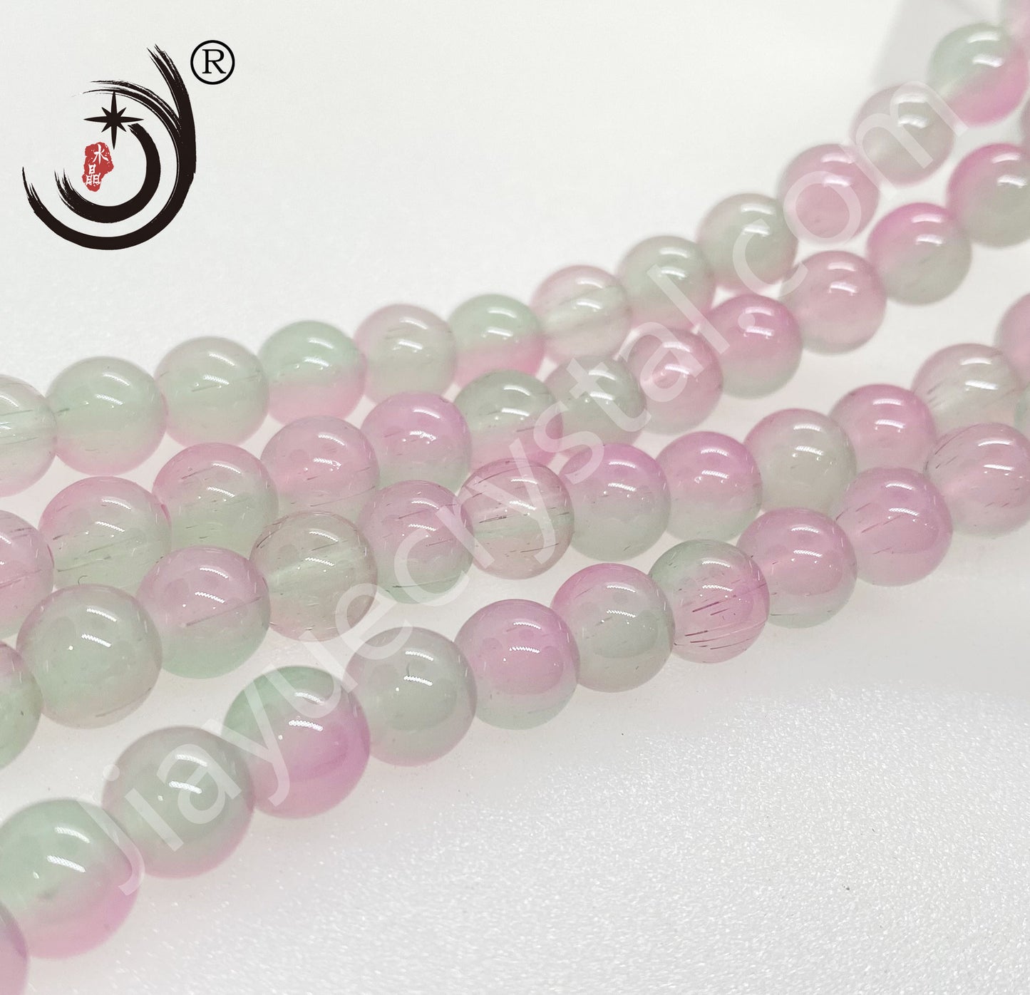 8MM Paint Color Beads Round Glass Crystal Beads Wholesale For DIY Jewelry (19700)