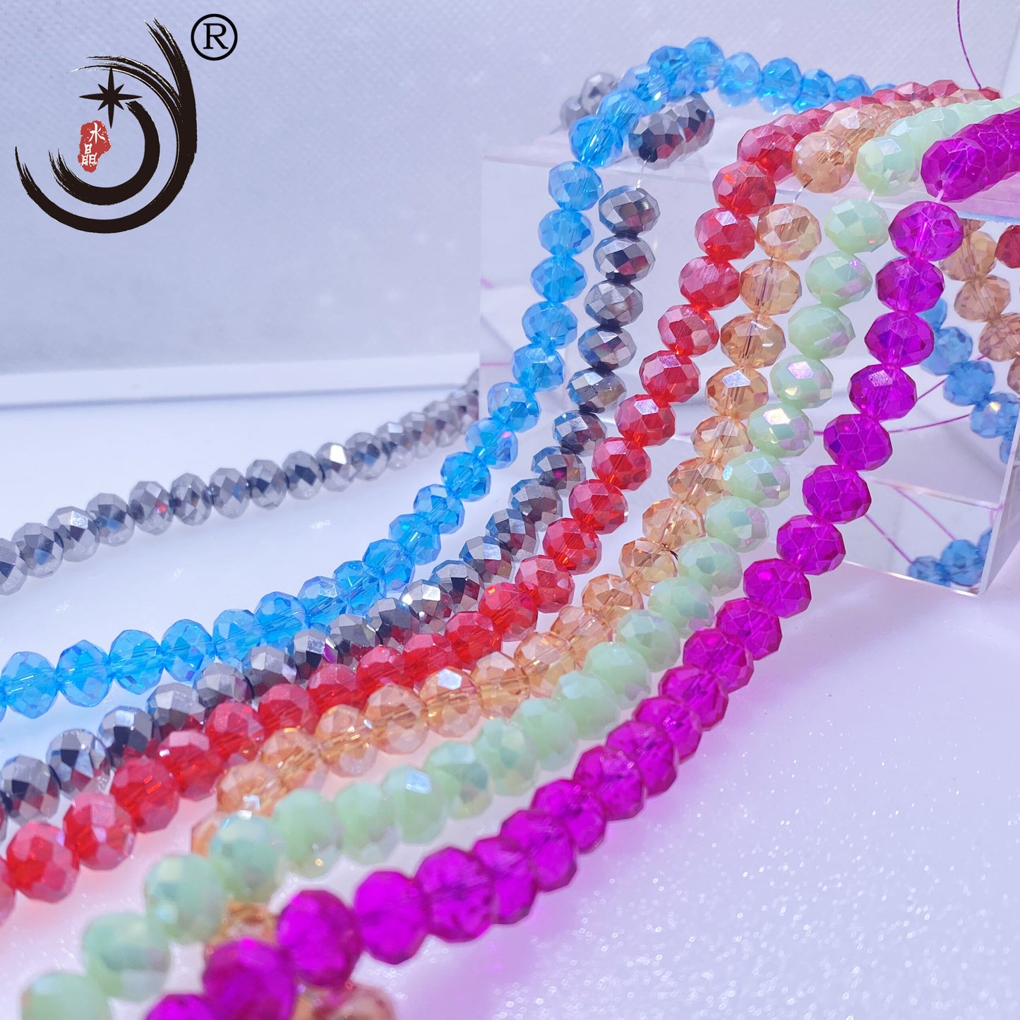 8MM Rondelle Beads Glass Crystal  Beads Wholesale For DIY Jewelry (10007)